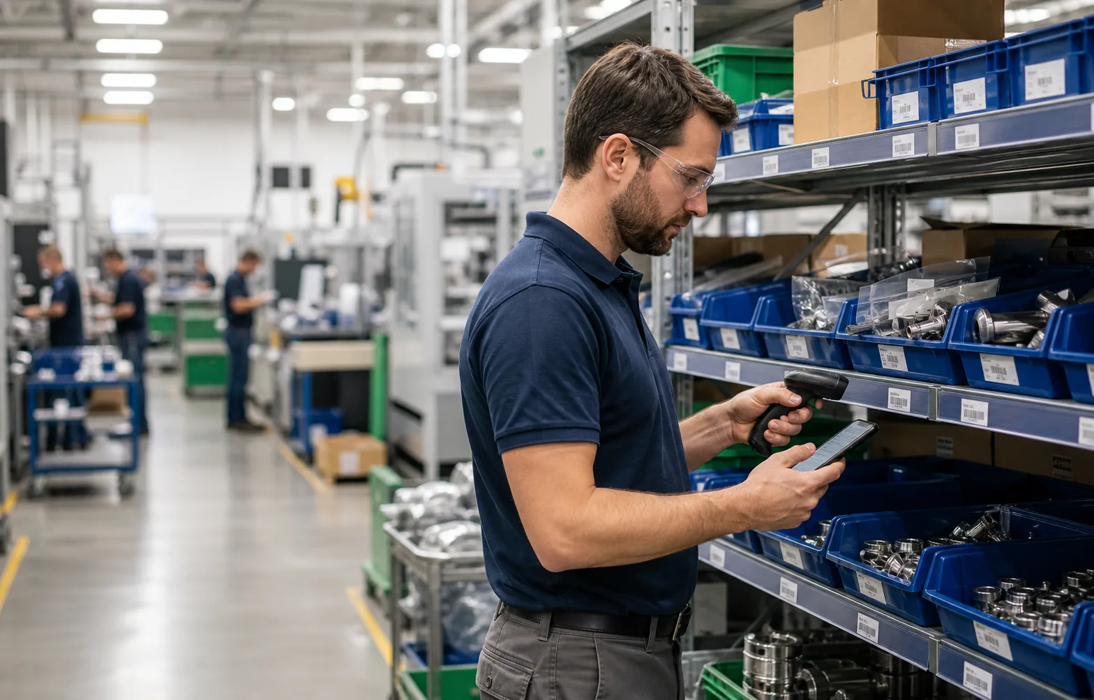 Manufacturing inventory app inventory scanning workflow